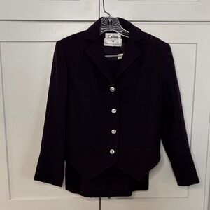 Saks Fifth Avenue Deep Purple suit with crystal buttons